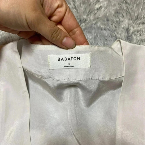 Aritzia White Romper Gray 100% Silk Romper Corbett Small - Picture 7 of 12